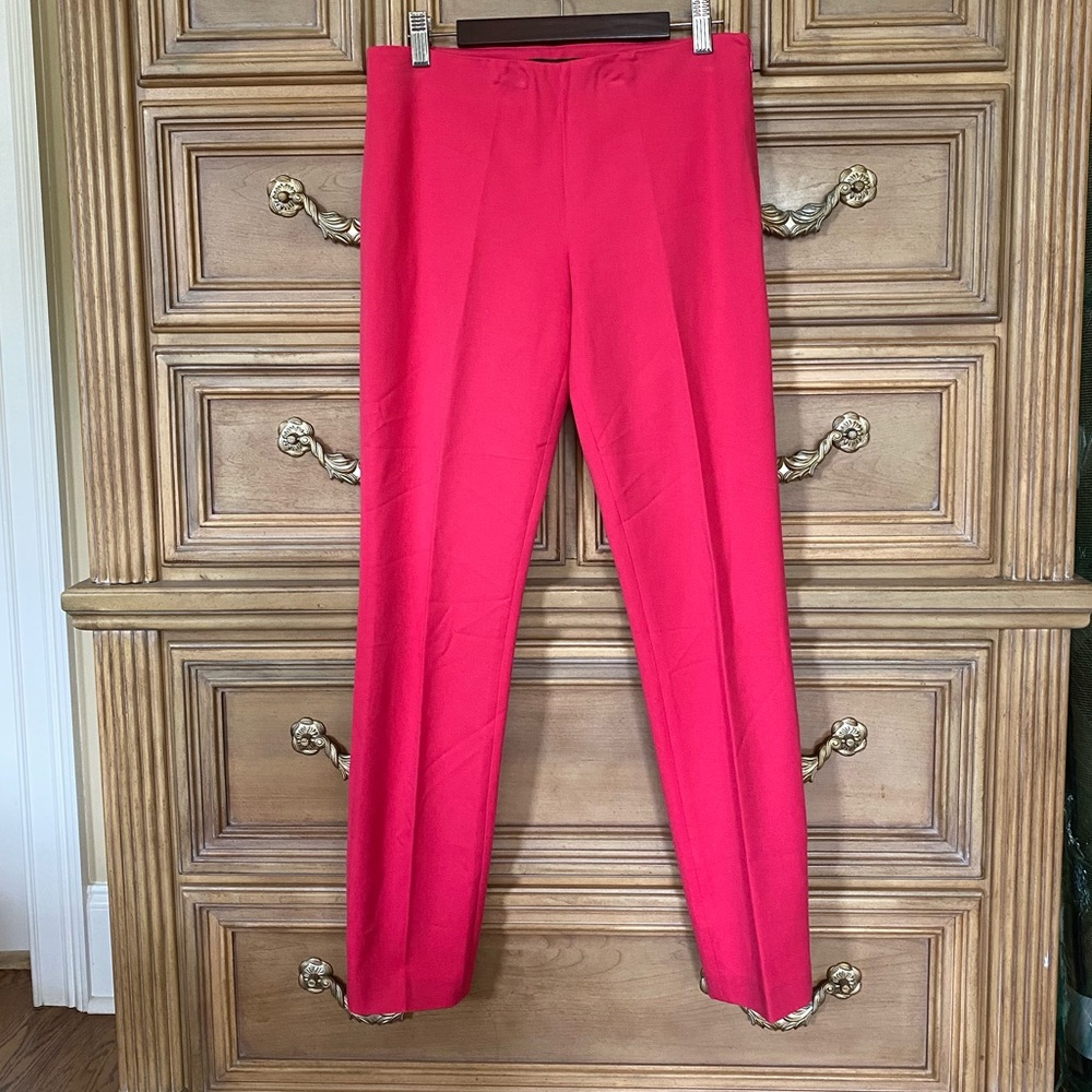 Elie Tahari Pink Juliette Long Cigarette Pants